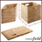 Casafield 13" x 13" Water Hyacinth Storage Baskets Collapsible Cube Organizers, Woven Bins for Bathroom, Bedroom, Laundry, Pantry, Shelves